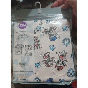 2 Piece Paw Patrol Graphic Pattern Print Infant Toddler 12 Month Pajama Set